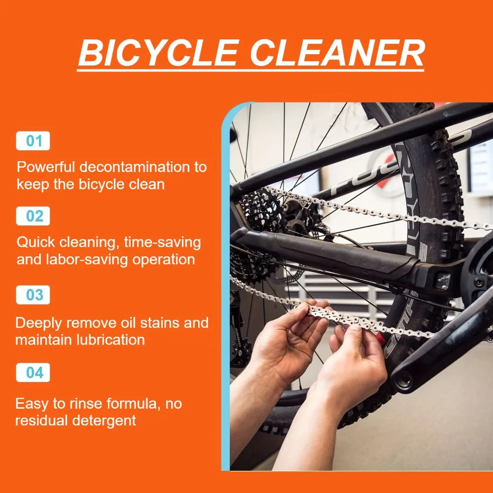 Bicycle Maintenance Cleaner Bicycle Chain Cleaning & Degreasing Liquid Degreaser Bike Chain Cleaner, Glossy Protective Layer
