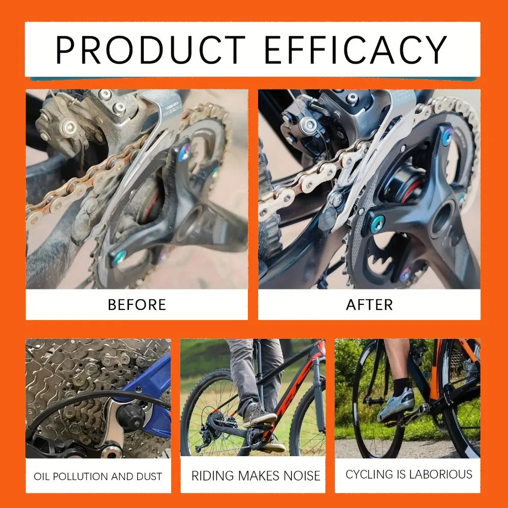 Bicycle Maintenance Cleaner Bicycle Chain Cleaning & Degreasing Liquid Degreaser Bike Chain Cleaner, Glossy Protective Layer